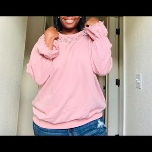 Baby Pink Sweater with bell sleeves